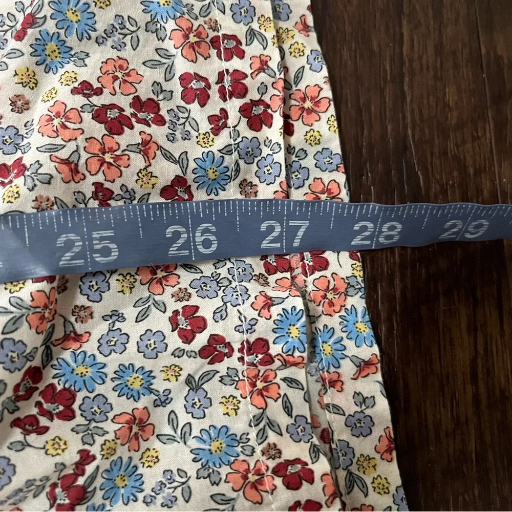 H&M small floral ruffle sleeve shift dress size 8